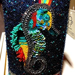 Mary Frances Coasting Along Seahorse Phone bag